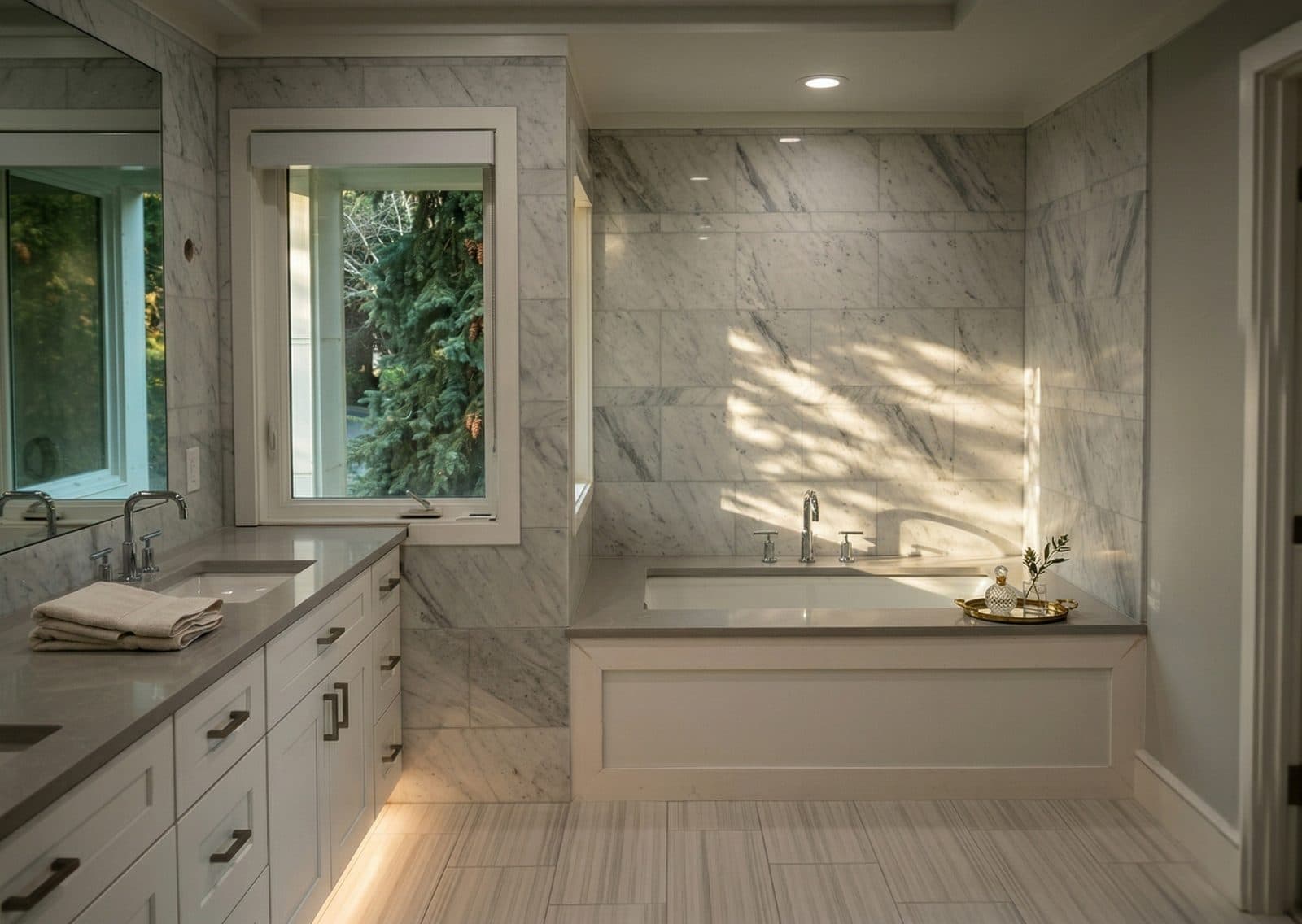Carrara Marble Bath