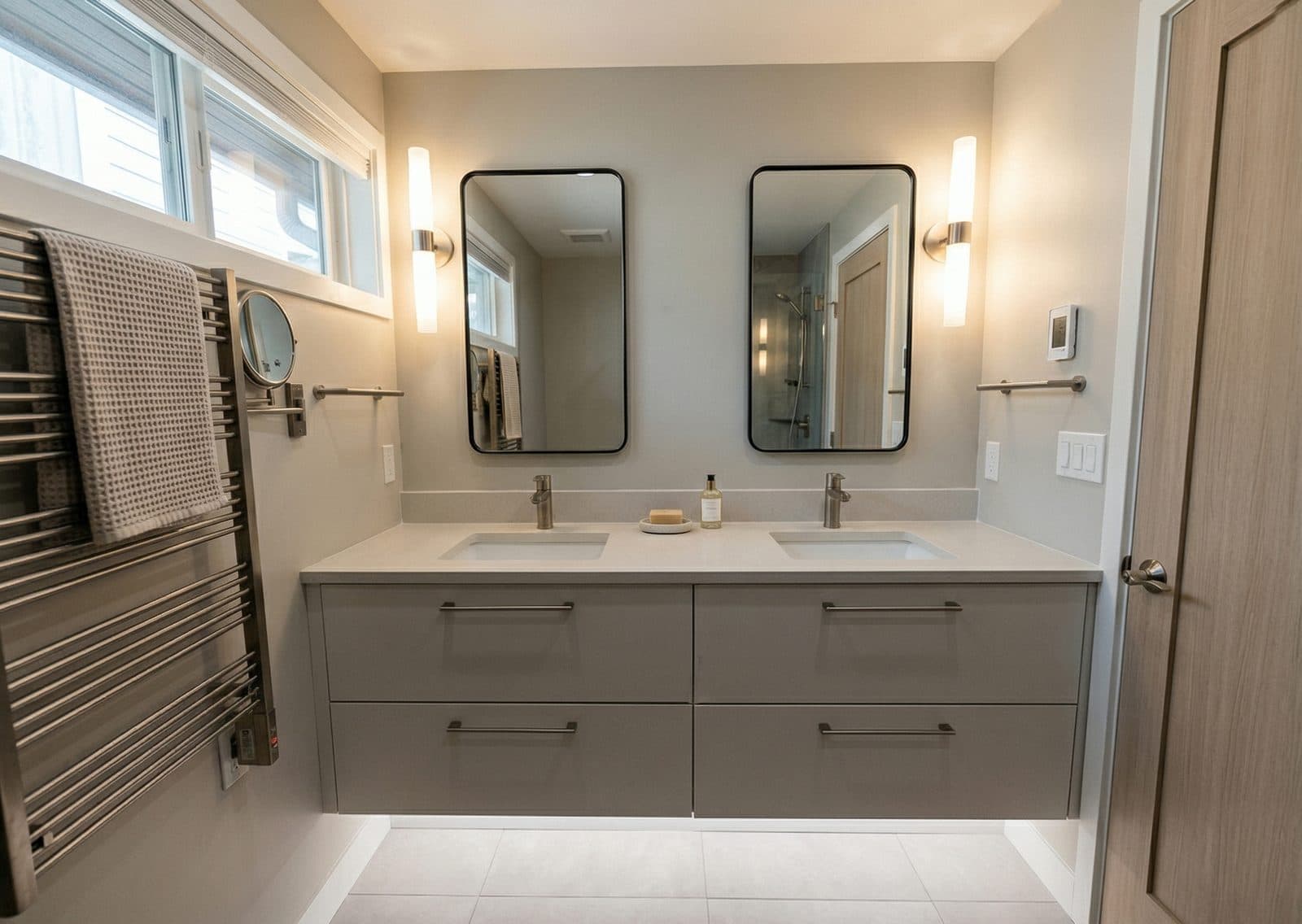 Dual Vanity Modern Bath