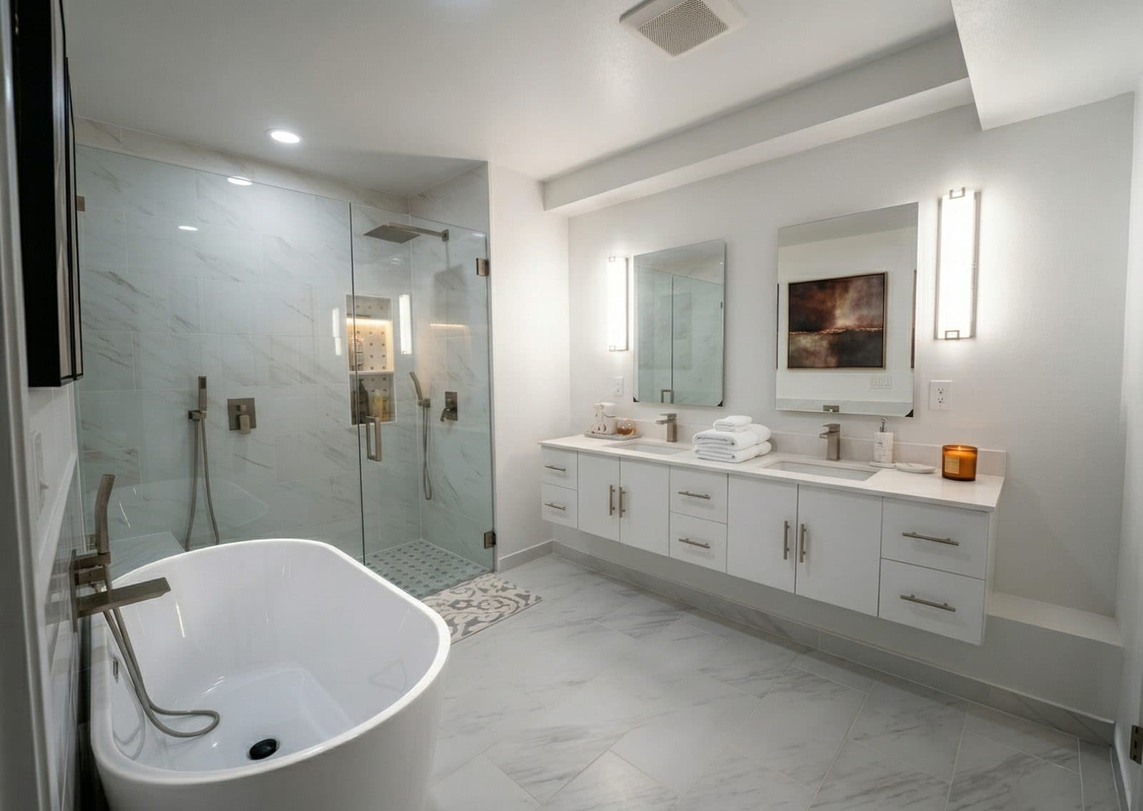 White Spa Master Bath